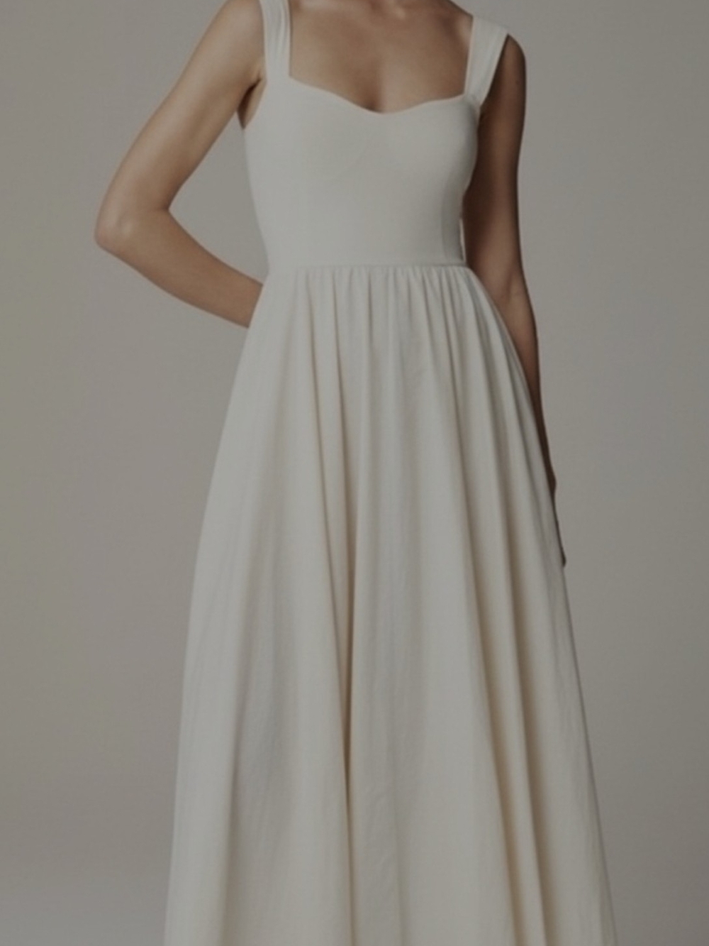 J Crew Dress. Size Medium NWT Elegant Cream SWEETHEART Neck Dress